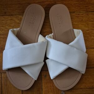 ASOS White Cross Strap Sandals
